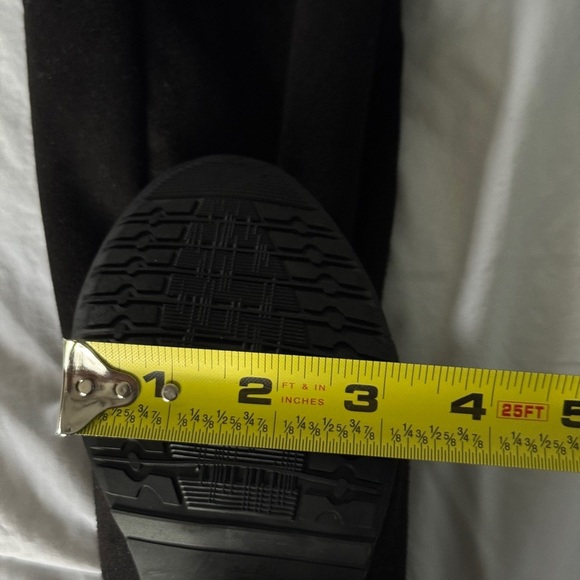 Black Over-the-Knee Heeled Boots with Lace-Up – Size 7 - Picture 3 of 12